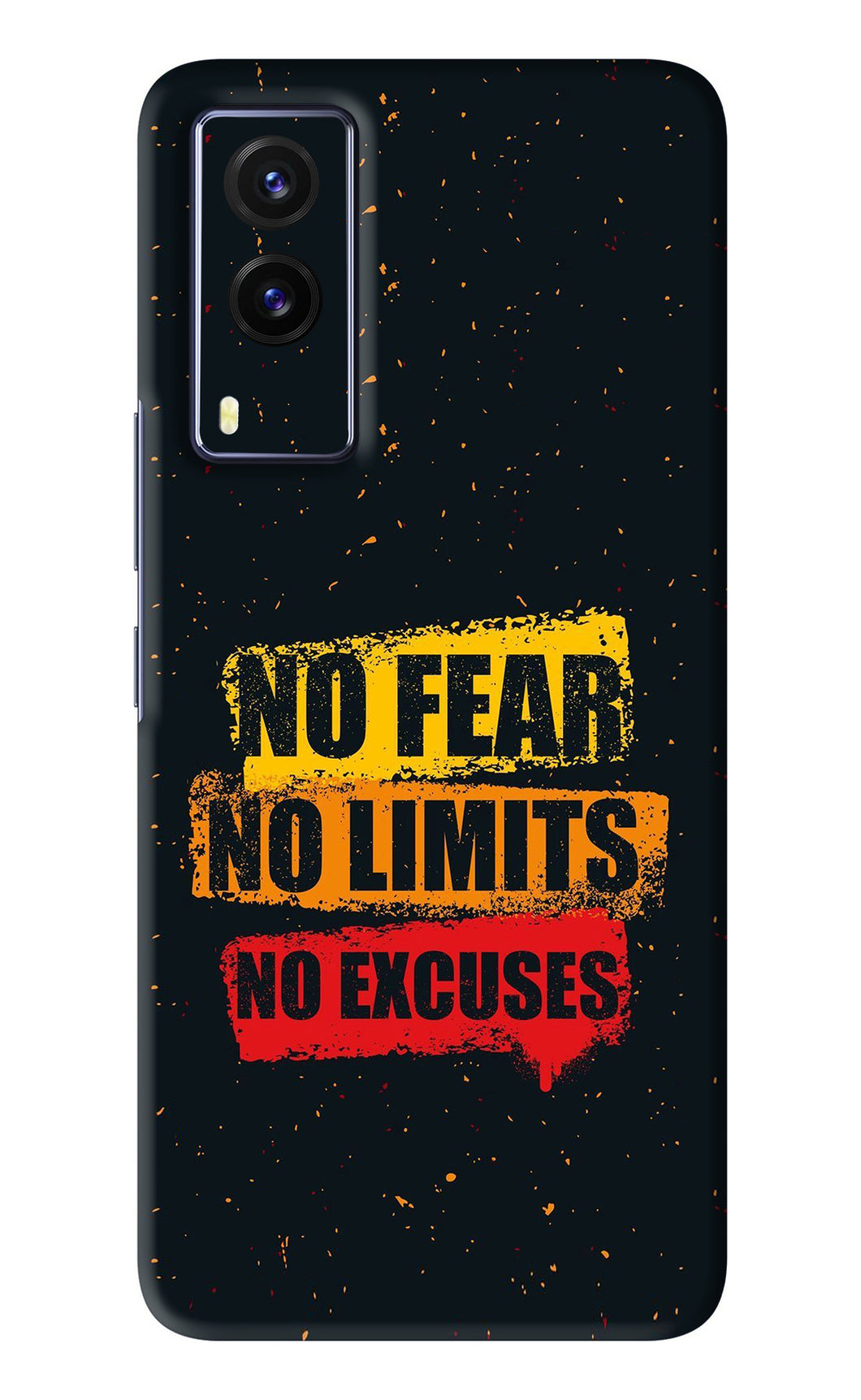 No Fear No Limits No Excuses Vivo V21E Back Skin Wrap