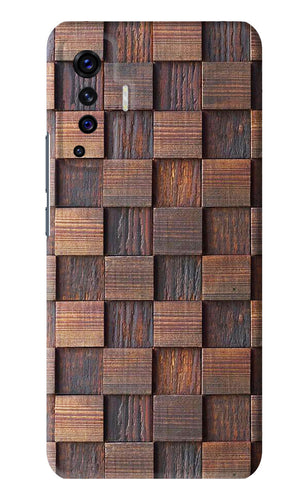 Wooden Cube Design Vivo X50 Back Skin Wrap