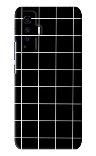 White Grid Vivo X50 Back Skin Wrap