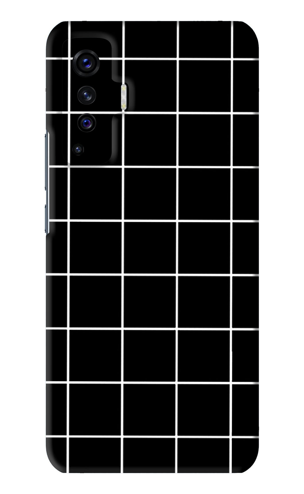 White Grid Vivo X50 Back Skin Wrap