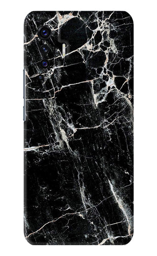 Black Marble Texture 1 Vivo X50 Back Skin Wrap