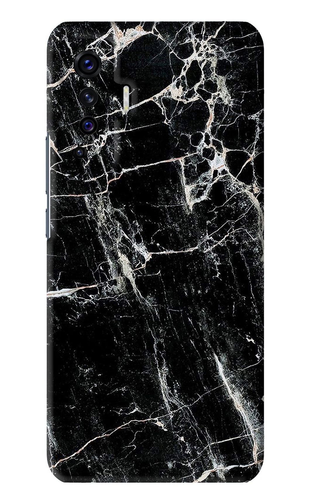 Black Marble Texture 1 Vivo X50 Back Skin Wrap