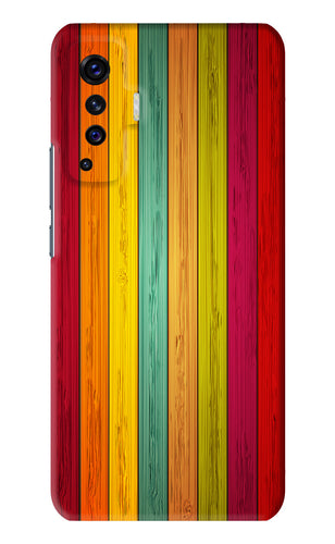 Multicolor Wooden Vivo X50 Back Skin Wrap