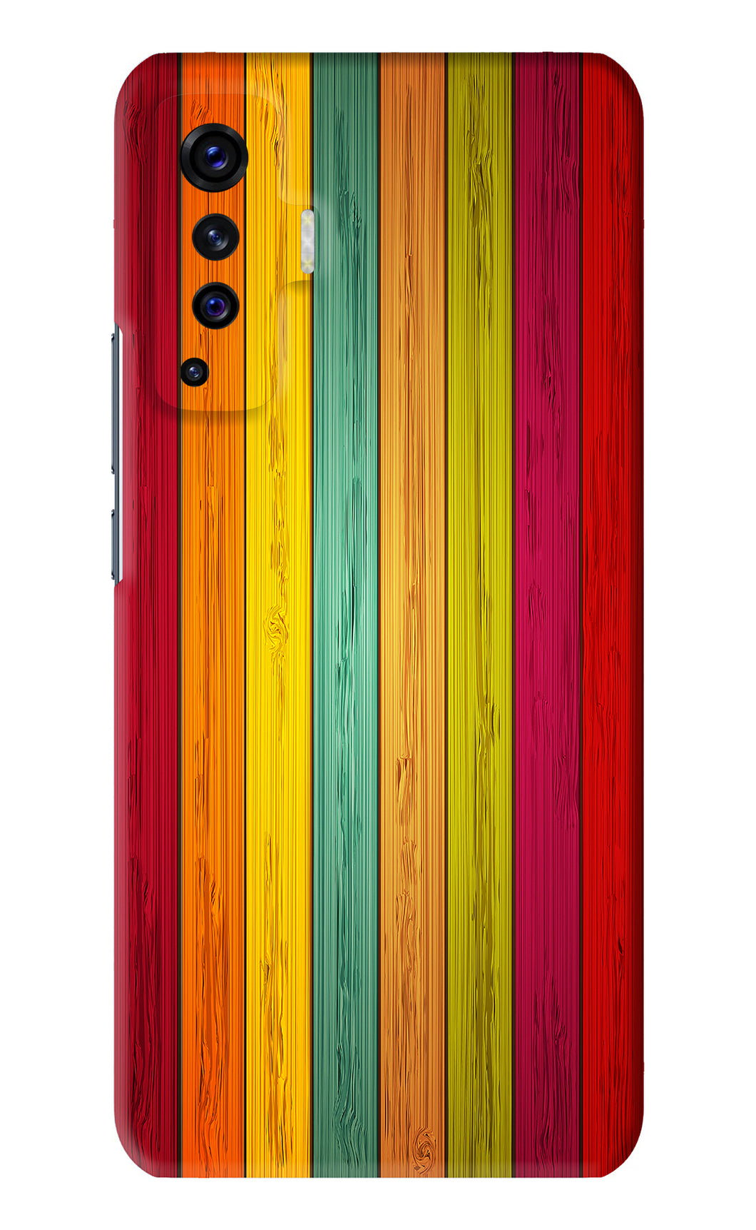 Multicolor Wooden Vivo X50 Back Skin Wrap