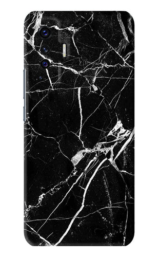 Black Marble Texture 2 Vivo X50 Back Skin Wrap