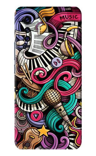 Music Abstract Vivo X50 Back Skin Wrap