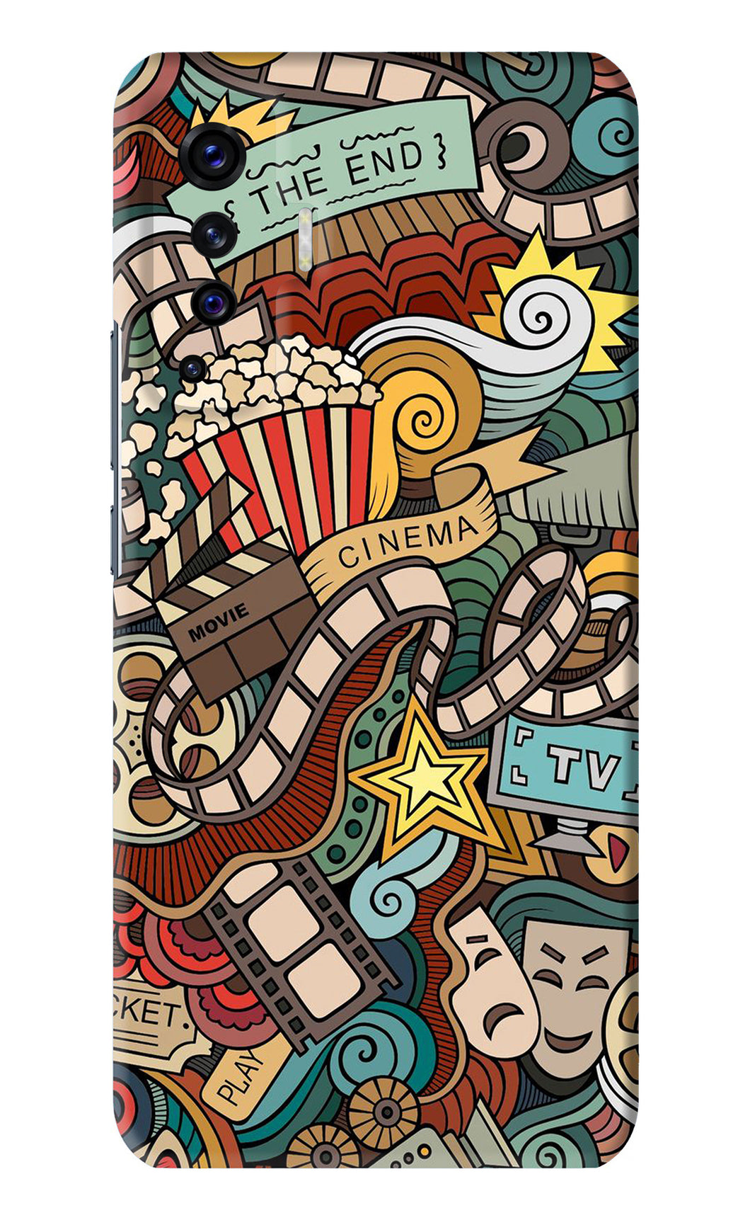 Cinema Abstract Vivo X50 Back Skin Wrap