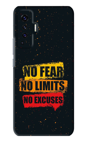No Fear No Limits No Excuses Vivo X50 Back Skin Wrap