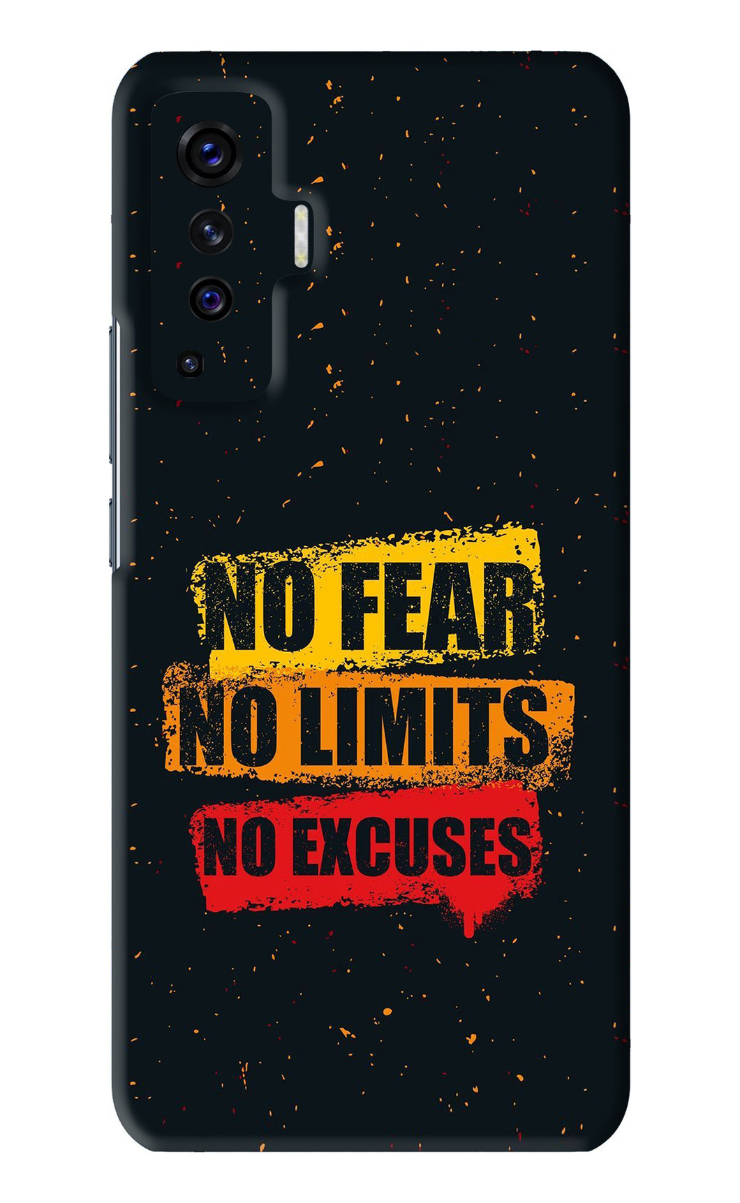 No Fear No Limits No Excuses Vivo X50 Back Skin Wrap