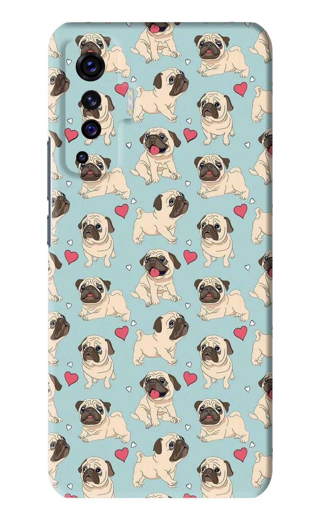 Pug Dog Vivo X50 Back Skin Wrap