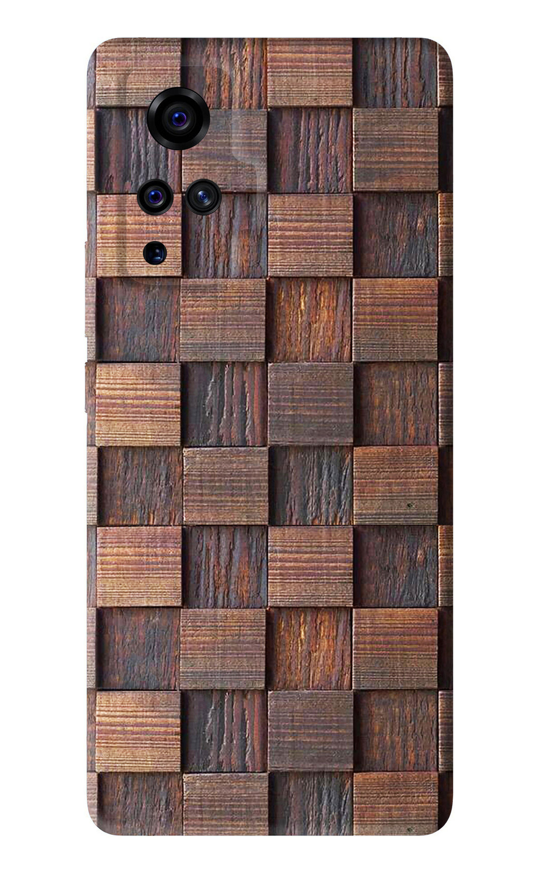 Wooden Cube Design Vivo X50 Pro Back Skin Wrap