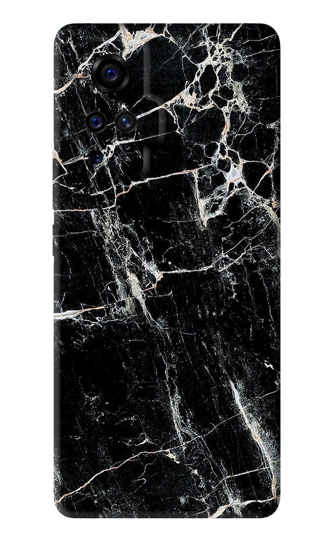 Black Marble Texture 1 Vivo X50 Pro Back Skin Wrap