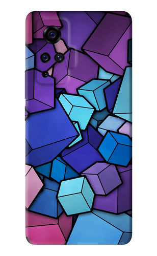 Cubic Abstract Vivo X50 Pro Back Skin Wrap