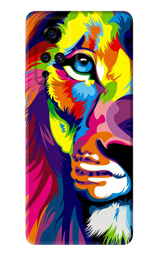Lion Half Face Vivo X50 Pro Back Skin Wrap