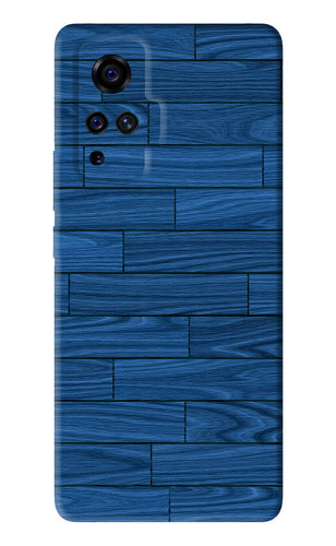 Blue Wooden Texture Vivo X50 Pro Back Skin Wrap
