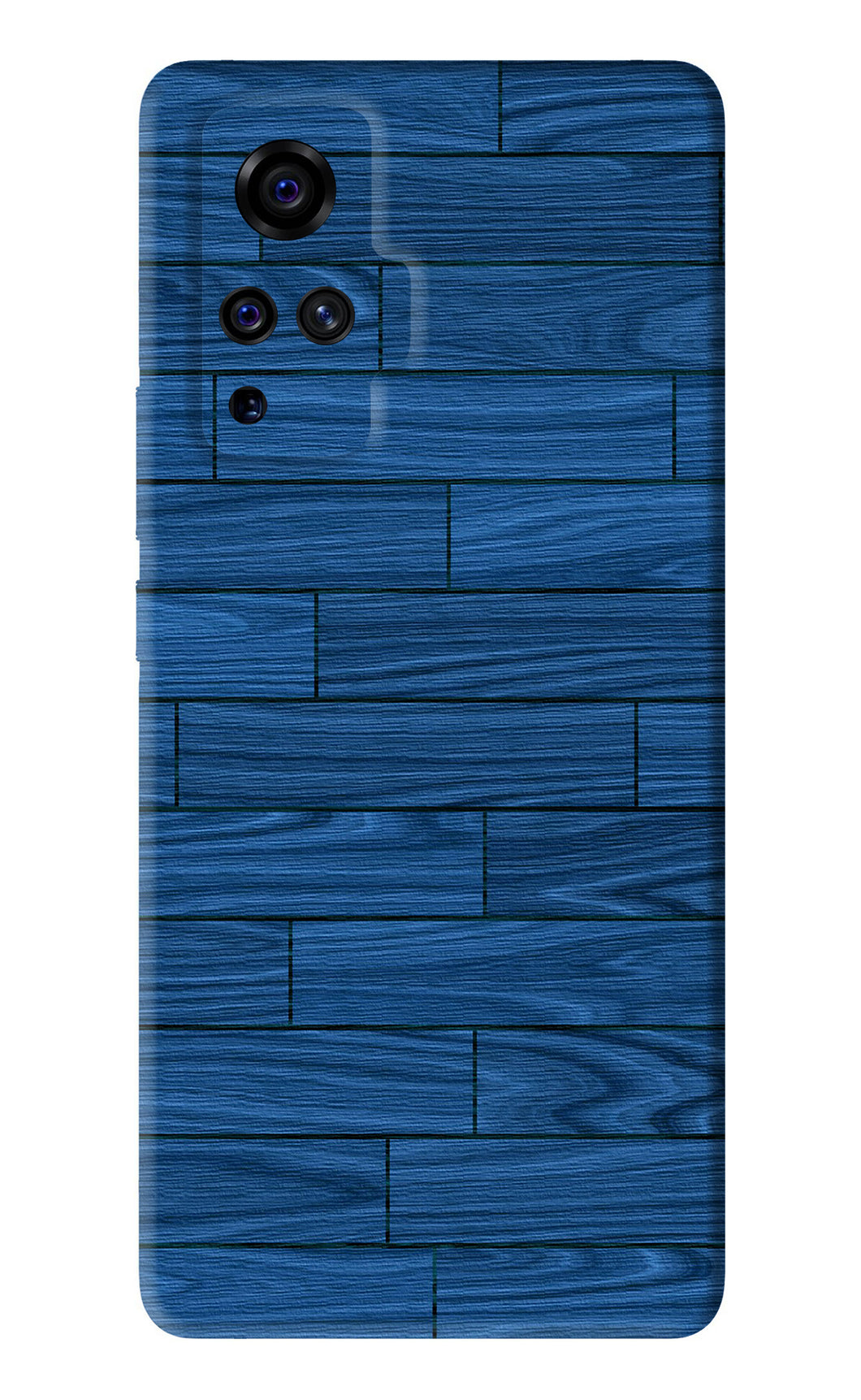 Blue Wooden Texture Vivo X50 Pro Back Skin Wrap