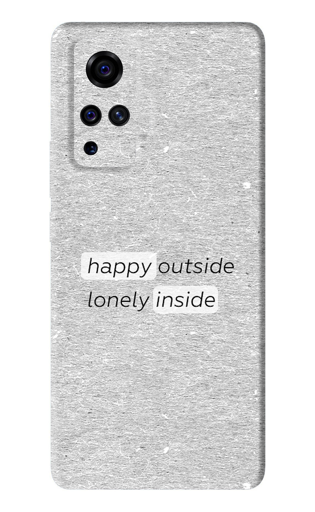 Happy Outside Lonely Inside Vivo X50 Pro Back Skin Wrap