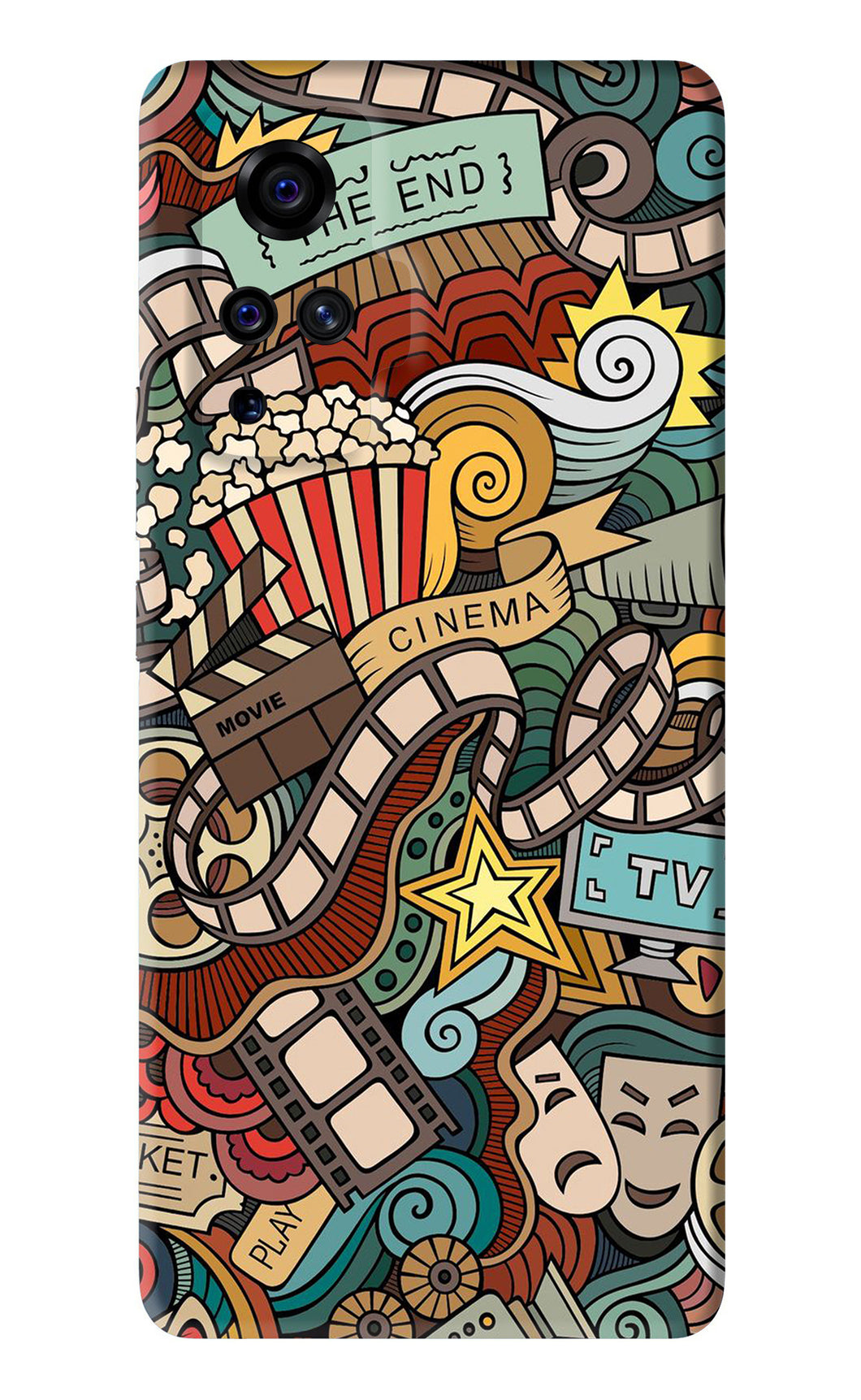 Cinema Abstract Vivo X50 Pro Back Skin Wrap