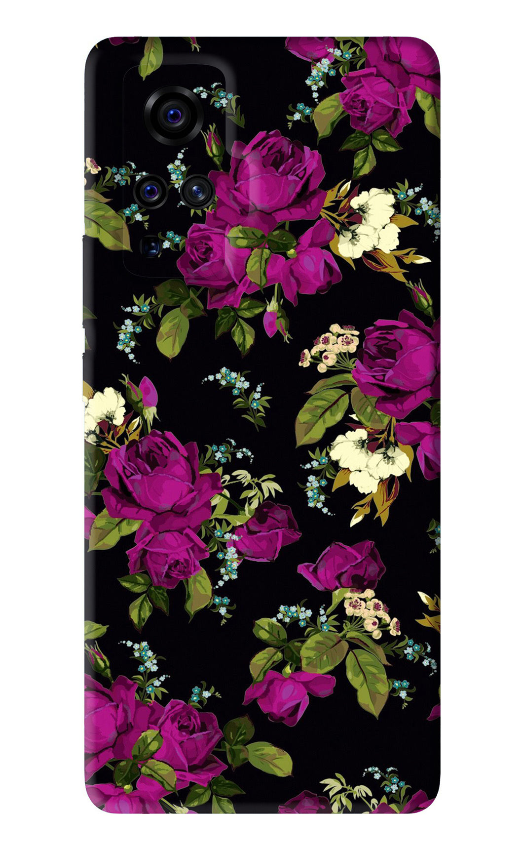 Flowers 3 Vivo X50 Pro Back Skin Wrap