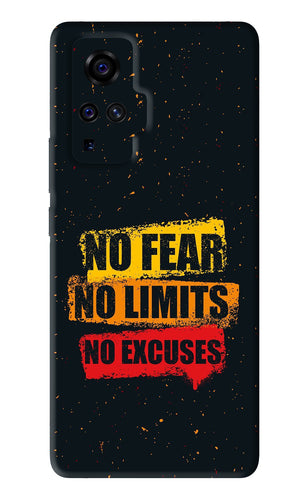 No Fear No Limits No Excuses Vivo X50 Pro Back Skin Wrap