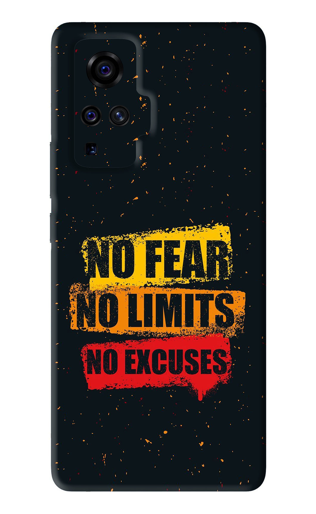 No Fear No Limits No Excuses Vivo X50 Pro Back Skin Wrap