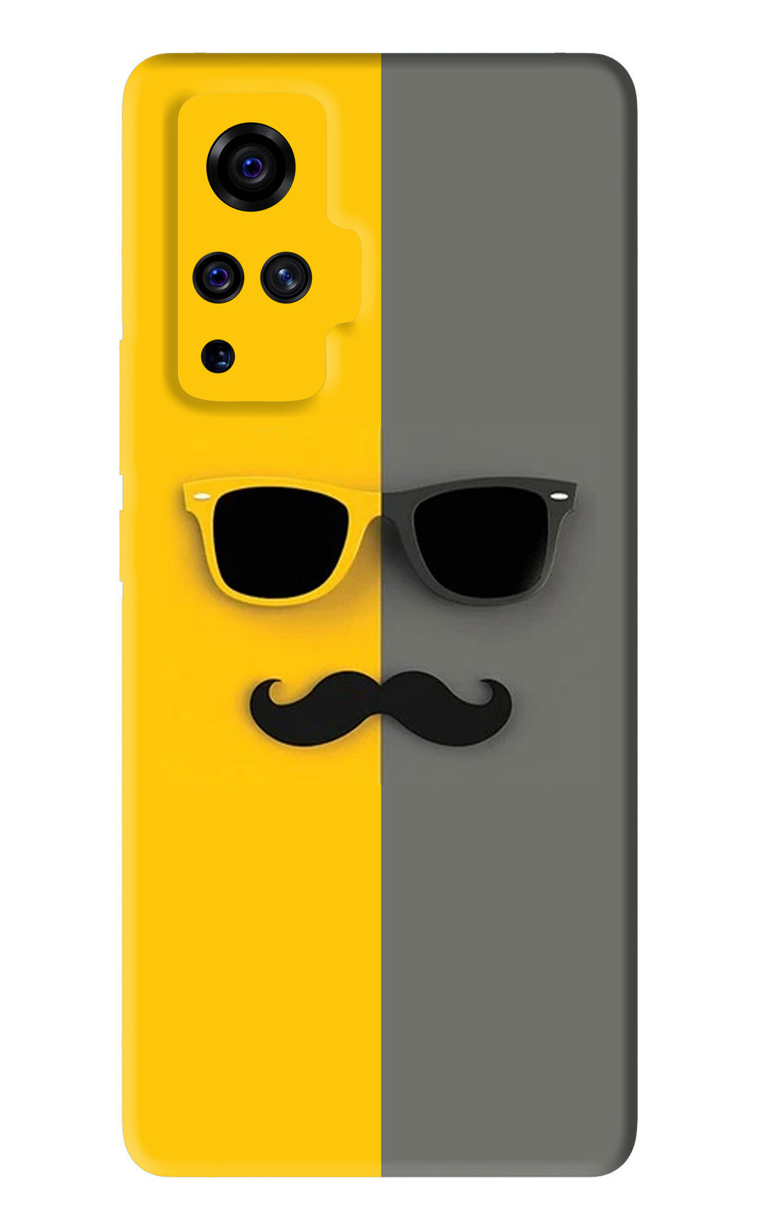 Sunglasses with Mustache Vivo X50 Pro Back Skin Wrap