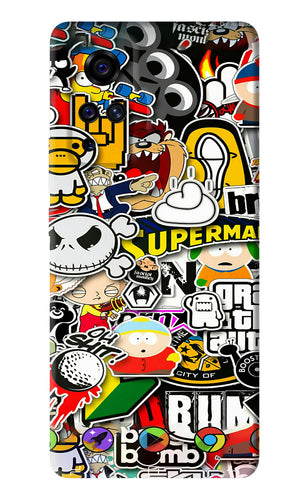 Sticker Bomb Vivo X50 Pro Back Skin Wrap