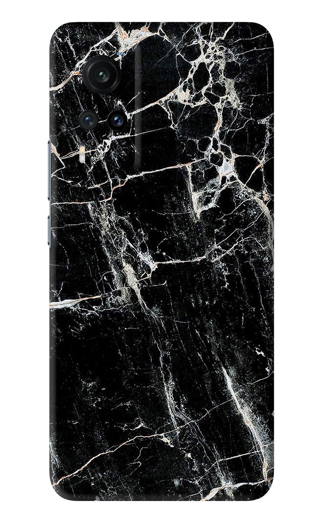 Black Marble Texture 1 Vivo X60 Back Skin Wrap