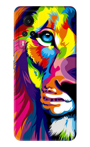 Lion Half Face Vivo X60 Back Skin Wrap
