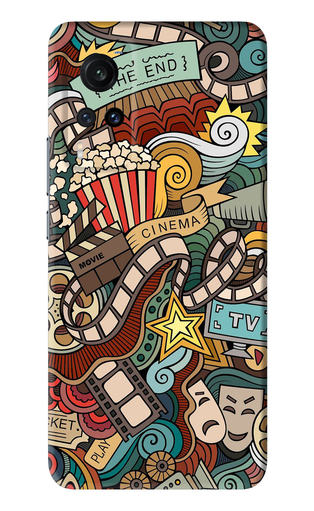 Cinema Abstract Vivo X60 Back Skin Wrap