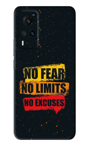 No Fear No Limits No Excuses Vivo X60 Back Skin Wrap