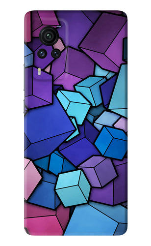 Cubic Abstract Vivo X60 Pro Back Skin Wrap