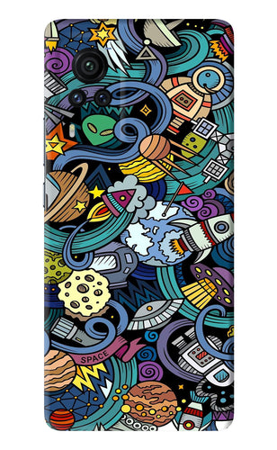 Space Abstract Vivo X60 Pro Back Skin Wrap