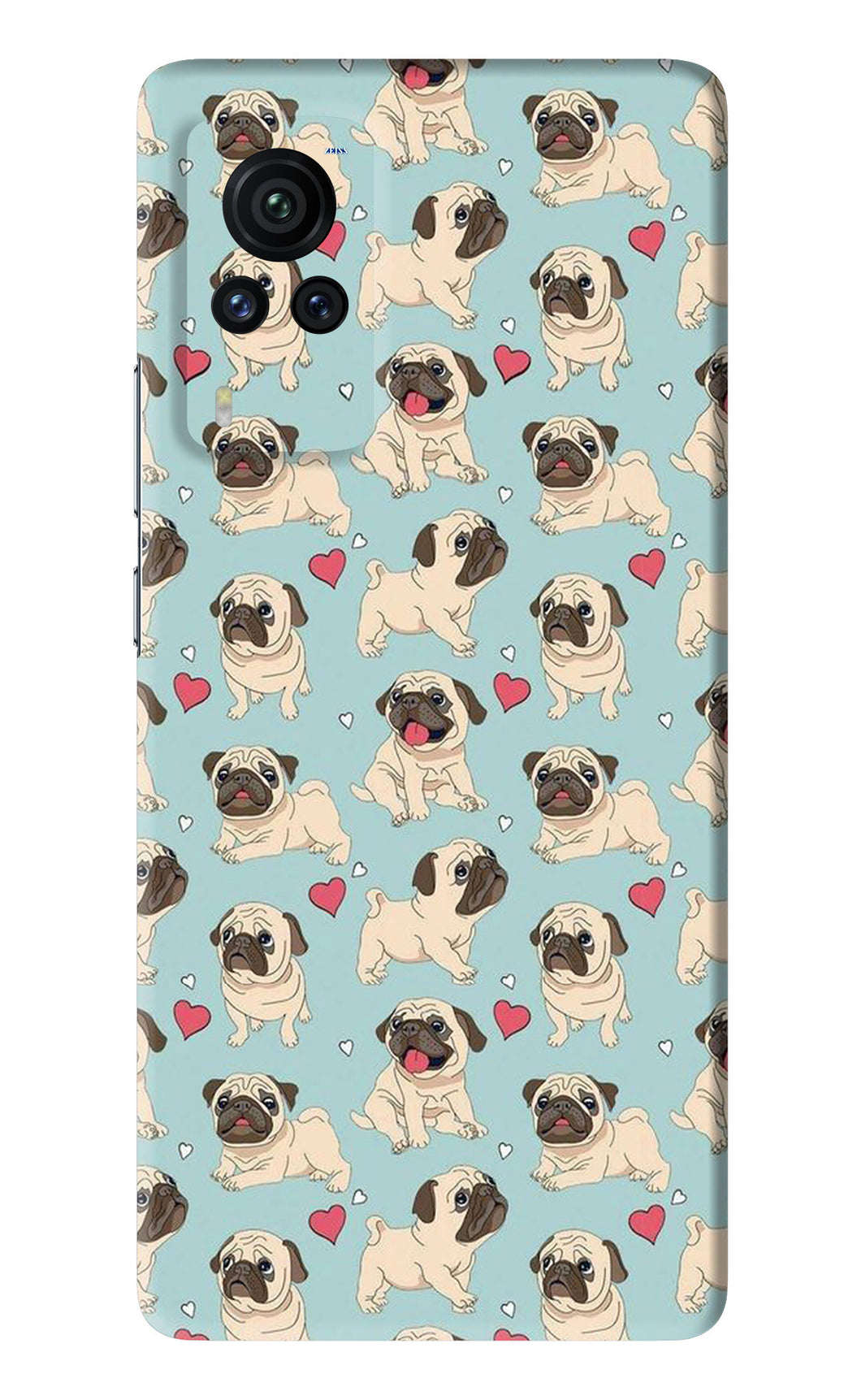 Pug Dog Vivo X60 Pro Back Skin Wrap