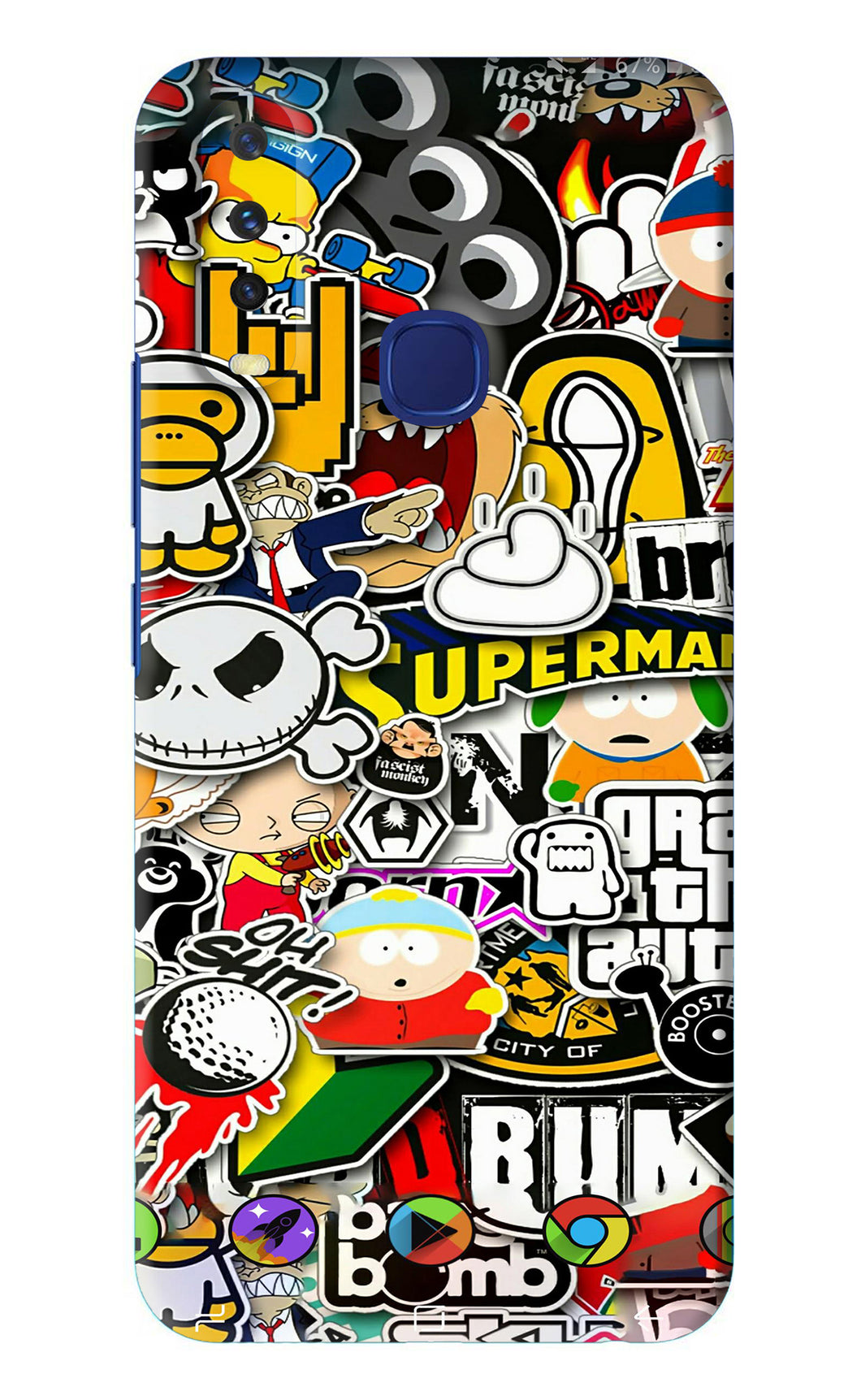 Sticker Bomb Vivo Y11 Back Skin Wrap