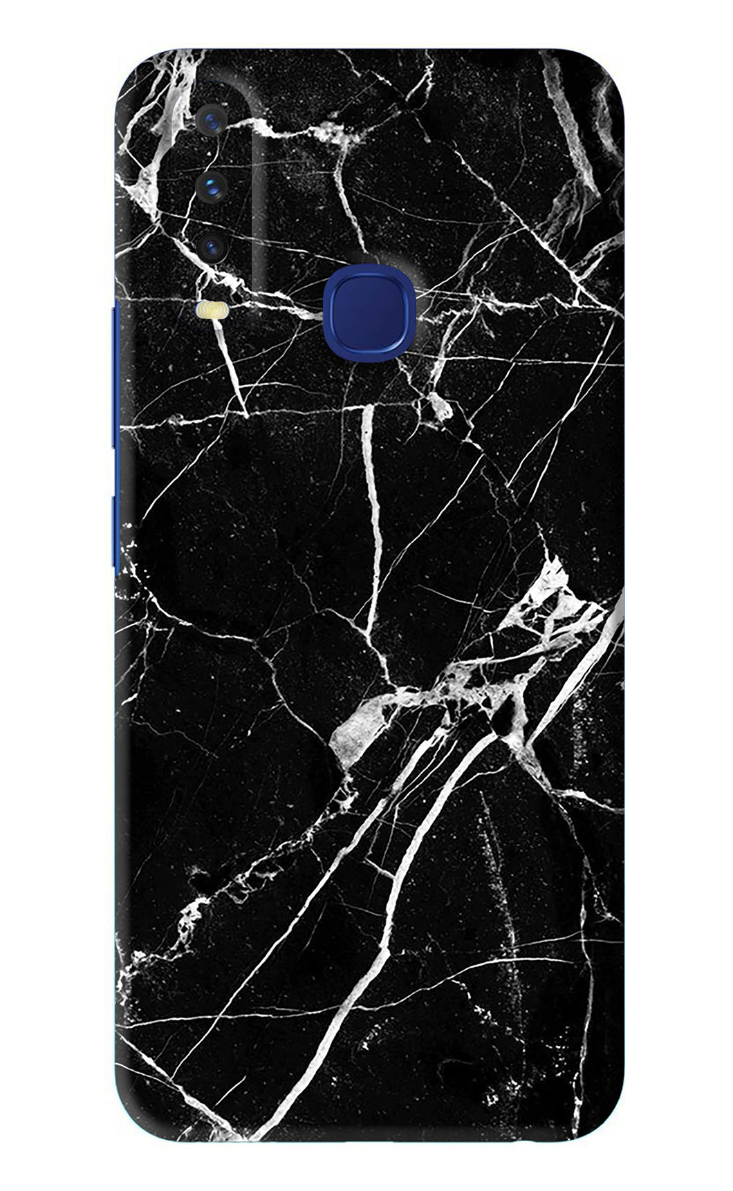 Black Marble Texture 2 Vivo Y12 Back Skin Wrap