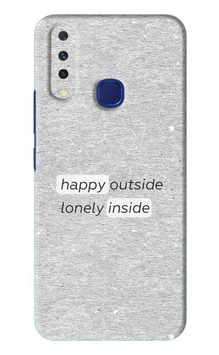 Happy Outside Lonely Inside Vivo Y12 Back Skin Wrap