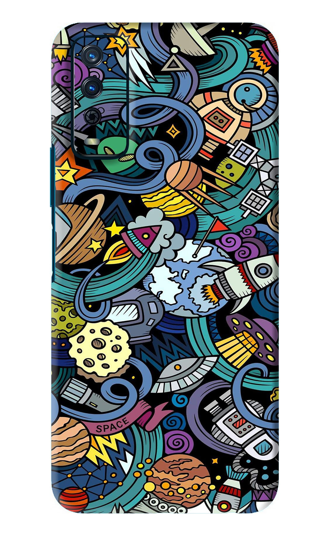 Space Abstract Vivo Y12S Back Skin Wrap