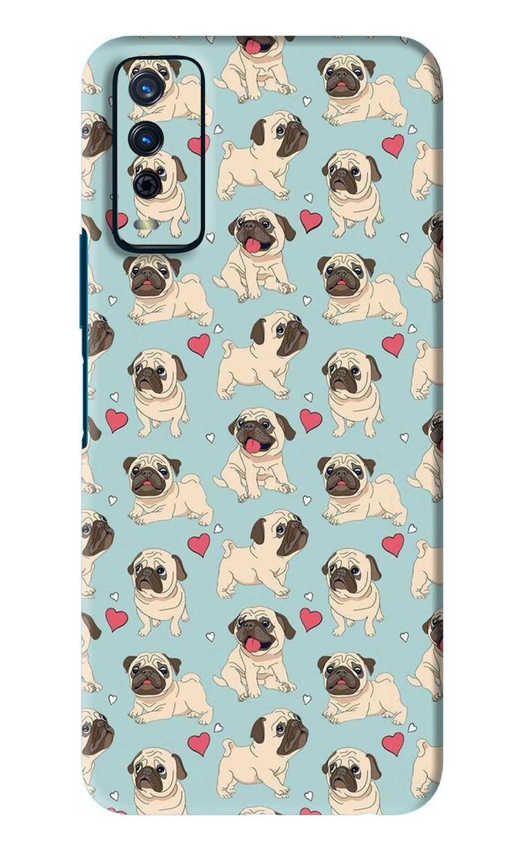 Pug Dog Vivo Y12S Back Skin Wrap