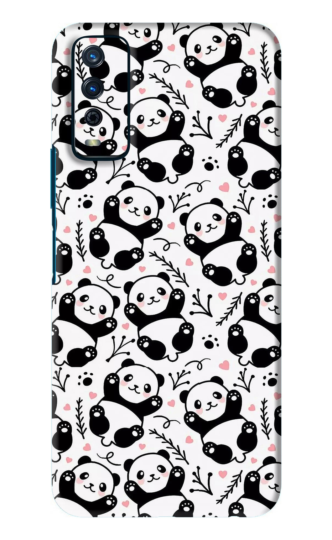 Cute Panda Vivo Y12S Back Skin Wrap