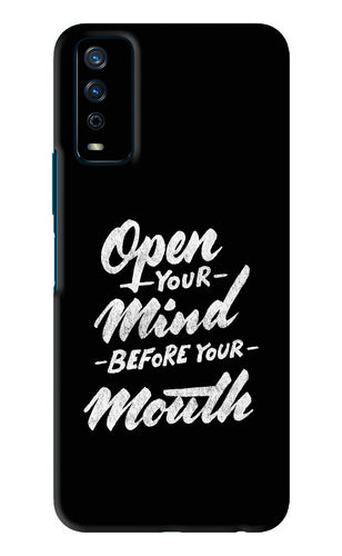 Open Your Mind Before Your Mouth Vivo Y12S Back Skin Wrap