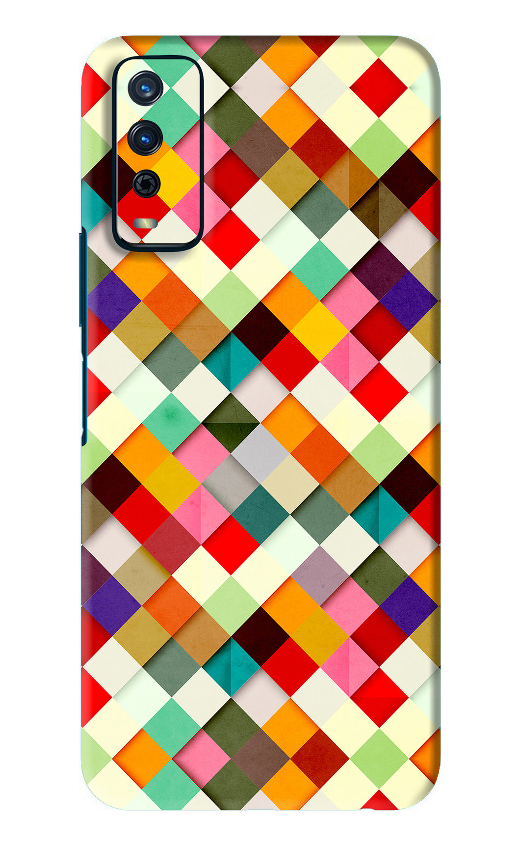 Geometric Abstract Colorful Vivo Y12S Back Skin Wrap