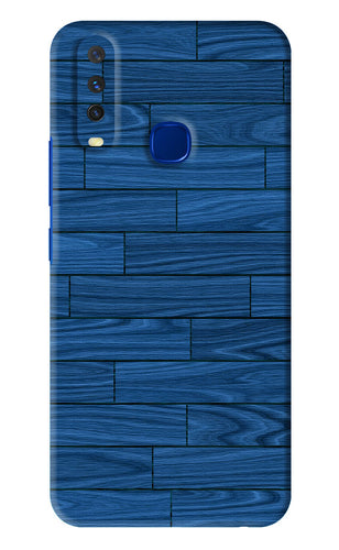Blue Wooden Texture Vivo Y15 2019 Back Skin Wrap