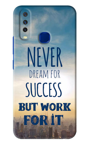 Never Dream For Success But Work For It Vivo Y15 2019 Back Skin Wrap