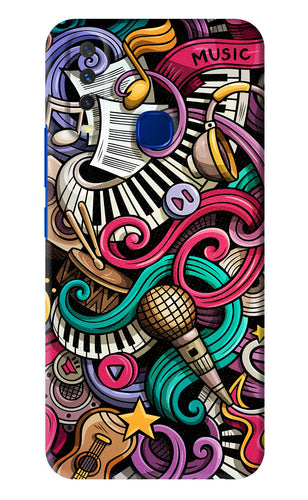 Music Abstract Vivo Y15 2019 Back Skin Wrap