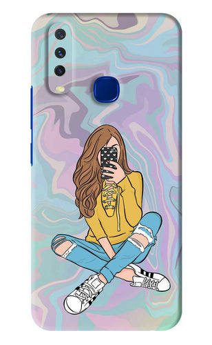 Selfie Girl Vivo Y15 2019 Back Skin Wrap
