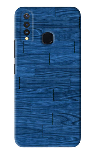 Blue Wooden Texture Vivo Y19 Back Skin Wrap