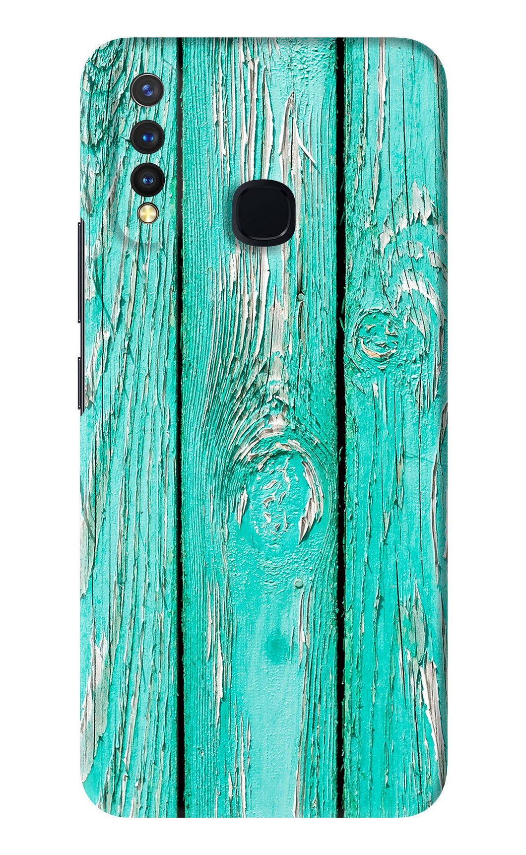 Blue Wood Vivo Y19 Back Skin Wrap