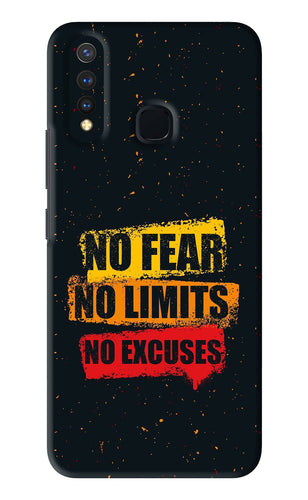 No Fear No Limits No Excuses Vivo Y19 Back Skin Wrap
