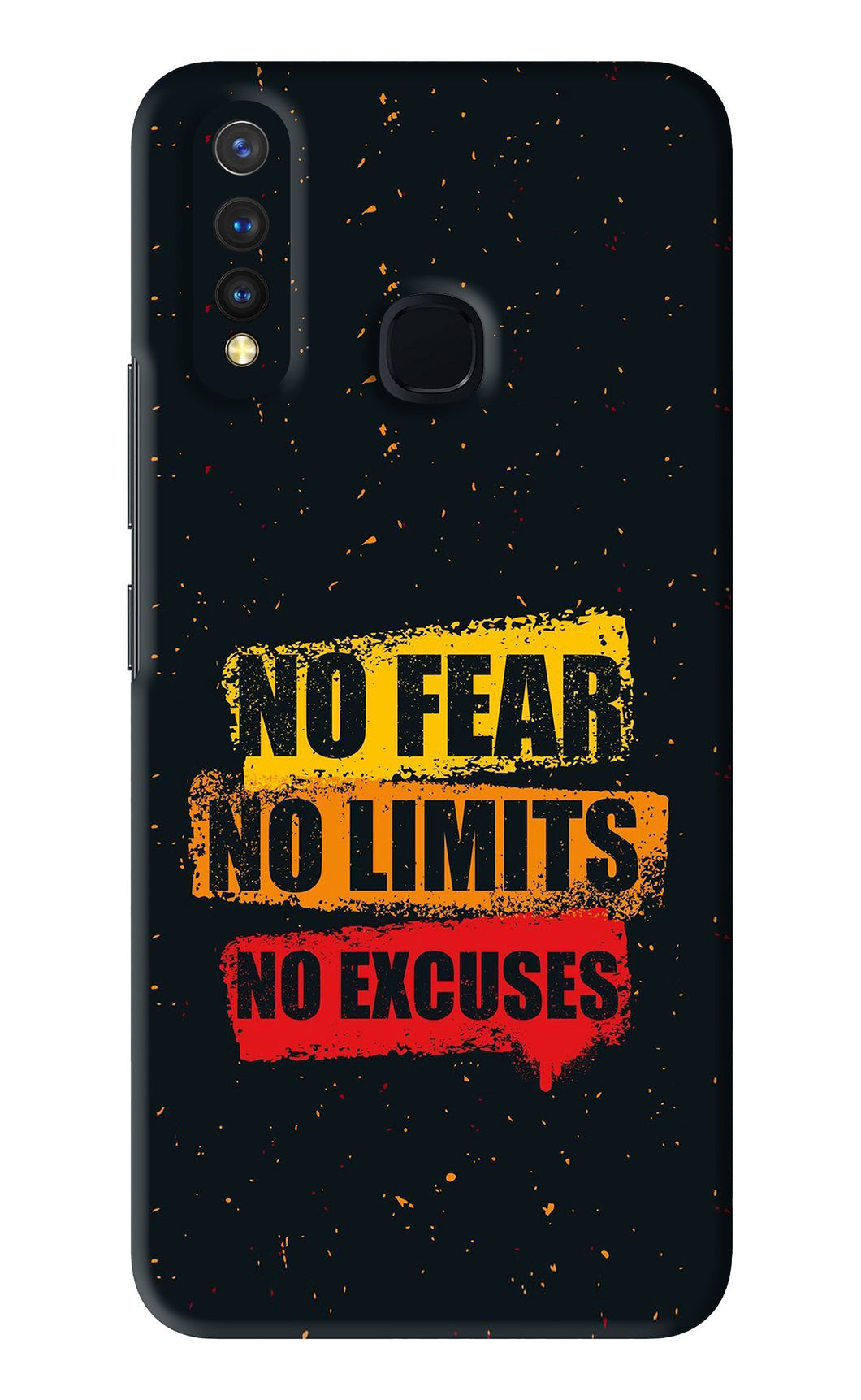 No Fear No Limits No Excuses Vivo Y19 Back Skin Wrap